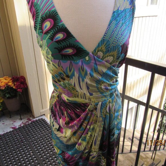#611  WOMAN'S TROPICAL LOOKING DRESS BY PHASE EIGHT  (SIZE 12US / 16UK) - Picture 2 of 4
